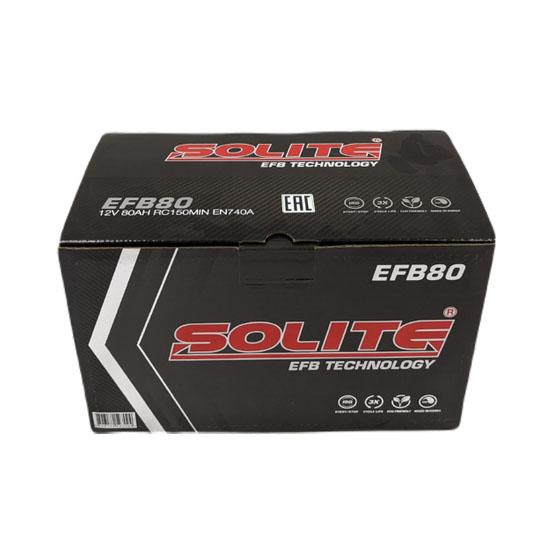 Solite EFB 80 A/h 740 A R+ 315х175х175 мм - 3