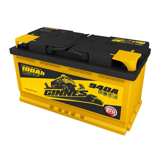 Giness EFB 100 A/h 940 A R+ 353x175x190 мм - 1