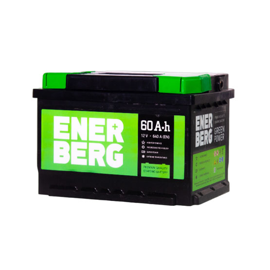 Enerberg 60 A/h 640 A R+ 242x175x175 мм (низкий) - 1