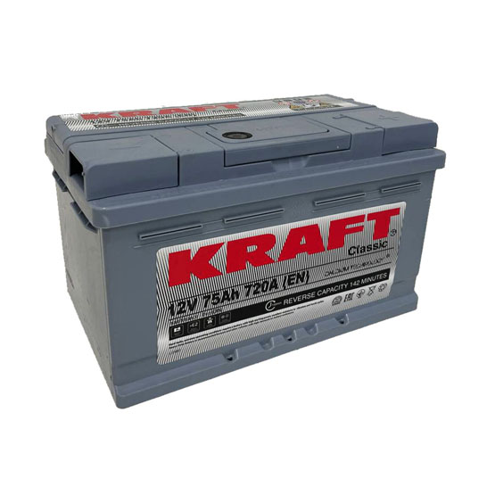 Kraft Classic 75 R 75 A/h 720 A R+ 278x175x175 мм - 1