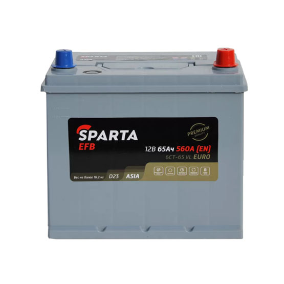 Sparta EFB Asia 65 A/h 560 A R+ 230x175x200 мм - 2