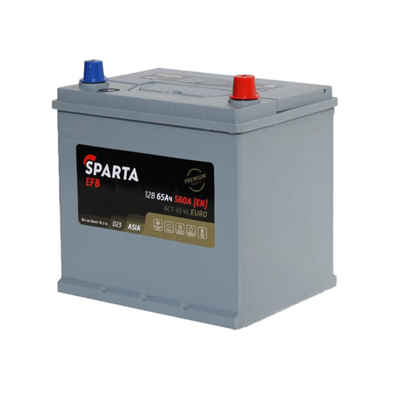 Sparta EFB Asia 65 A/h 560 A R+ 230x175x200 мм - 3