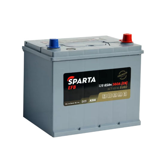 Sparta EFB Asia 65 A/h 560 A R+ 230x175x200 мм - 1
