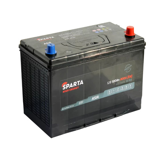 Sparta High Energy Asia 100 A/h 800 A R+ 310x175x200(220) mm - 1