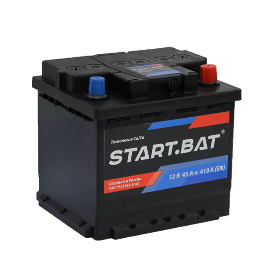 СтартБат 45 A/h 410 А R+ 6СТ-45е 207x175x190 мм - 1