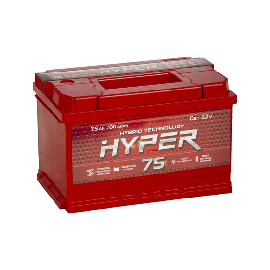 Hyper 75 A/h 700 A R+ 278х175х175 мм (низкий) - 1