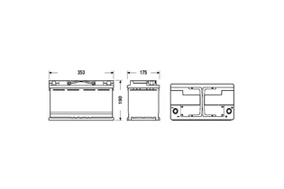 Fox AGM 95 A/h 850 A R+ 353x175x190 мм - 2