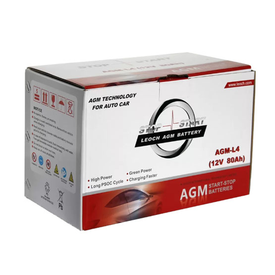LEOCH AGM-L4 80 A/h 850 A R+ 315x175x190 мм - 4