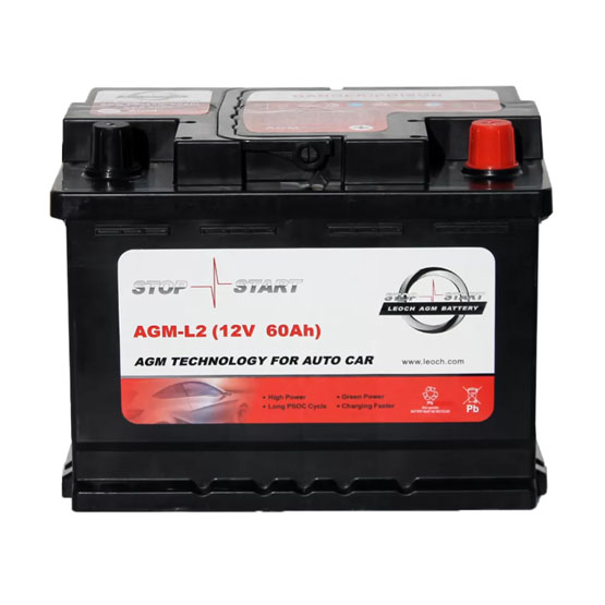 LEOCH AGM-L2 60 A/h 680 A R+ 242x175x190 мм - 3
