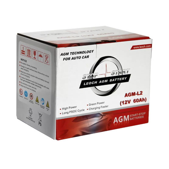 LEOCH AGM-L2 60 A/h 680 A R+ 242x175x190 мм - 4
