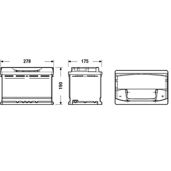 Kraft EFB Start&Stop 70 A/h 760 А R+ 278x175x190 мм - 3