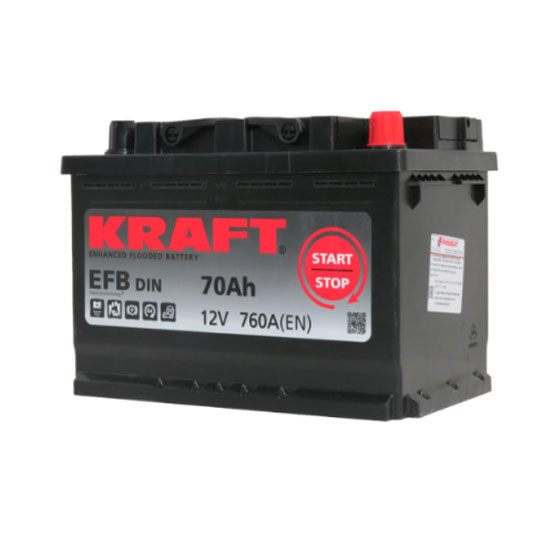 Kraft EFB Start&Stop 70 A/h 760 А R+ 278x175x190 мм - 2