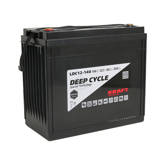 Аккумулятор Kraft 12V-148 Ah (C20) L (12В/148 А·ч) - 1