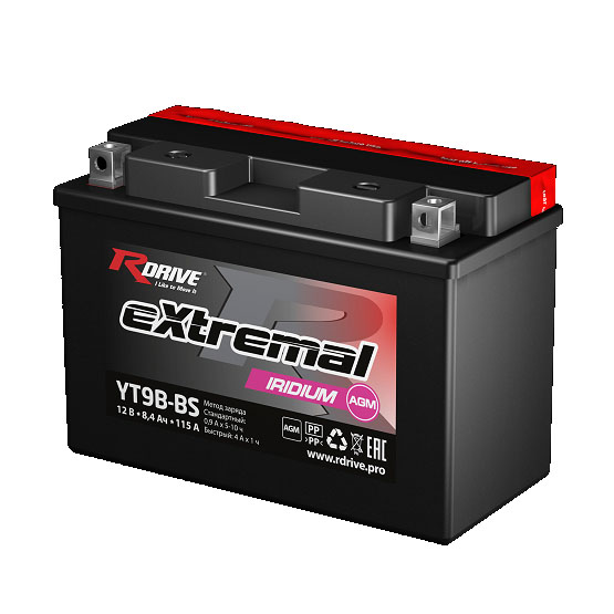 RDrive eXtremal Iridium YT9B-BS 8 A/h 115 А L+ 150x70x105 мм - 1