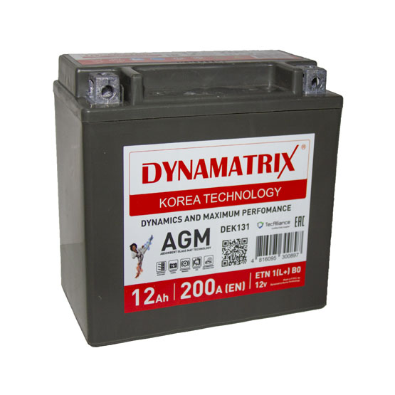 Dynamatrix-Korea AGM DEK131 12 A/h 200 A L+ 150x87x145 мм - 1