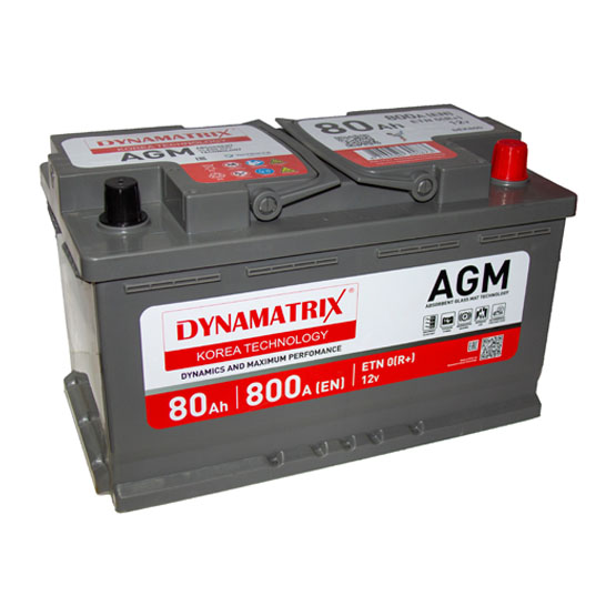 Dynamatrix-Korea DE800 AGM 80 A/h 800 A R+ 315x175x190 мм - 1