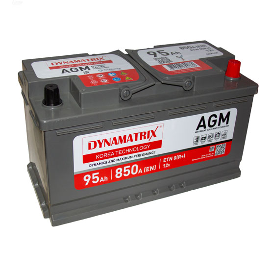 Dynamatrix-Korea DE1050 AGM 105 A/h 950 A R+ 393x175x190 мм - 1