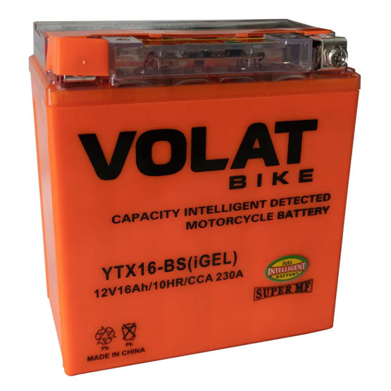 VOLAT YTX16-BS iGEL 16 A/h 230 A L+ 150х87х161 мм - 1