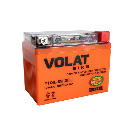 VOLAT  YTX4L-BS iGEL 4 A/h 50 A R+ 113х70х85 мм - 1