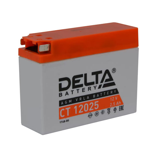 Delta AGM СТ 12025 2,5 A/h 40 A R+ 113x38x85 мм - 1