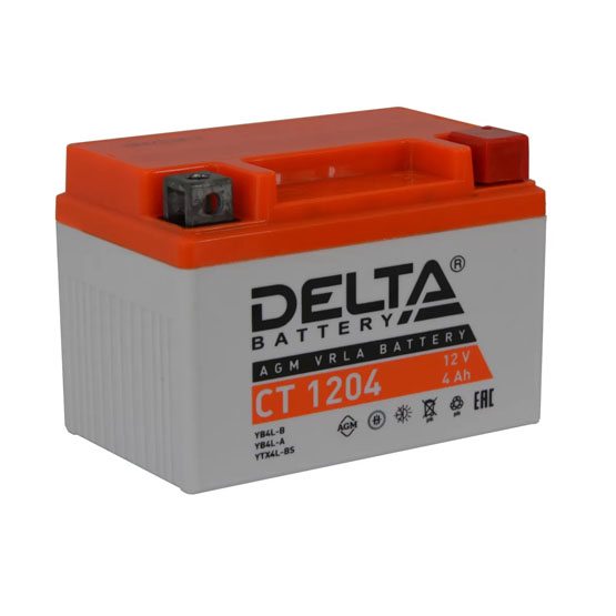 Delta AGM СТ 1204 4 A/h 50 A R+ 113x70x85 мм - 1