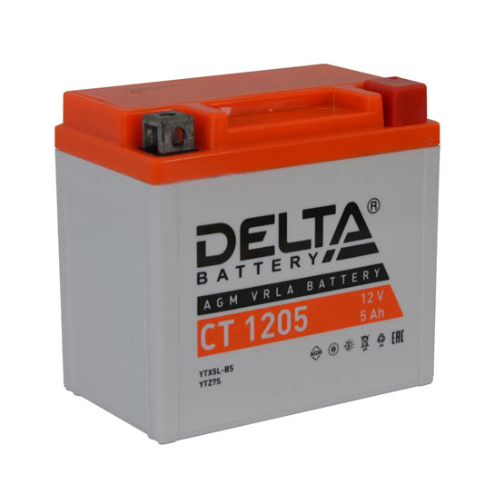 Delta AGM СТ 1205 5 A/h 80 A R+ 113x70x105 мм - 1
