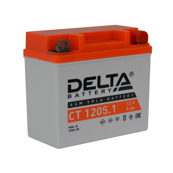 Delta AGM СТ 1205.1 (5 A/h 65A R+) 120x60x130 мм - 1