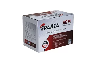 Sparta AGM L-3 70 A/h 760 А R+ 275х175х190 мм - 4