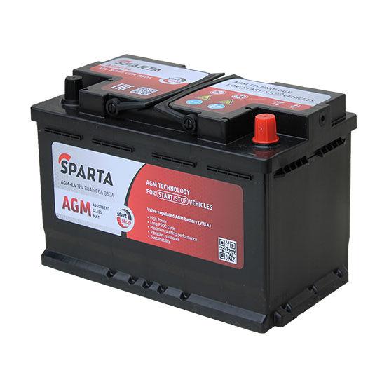 Sparta AGM L-4 80 A/h 850 A R+ 315x175x190 мм - 3