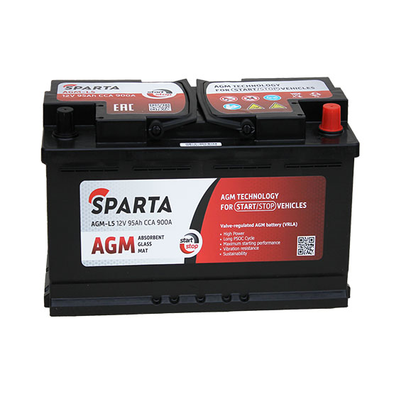 Sparta AGM L-5 95 A/h 900 A R+ 353x175x190 мм - 2