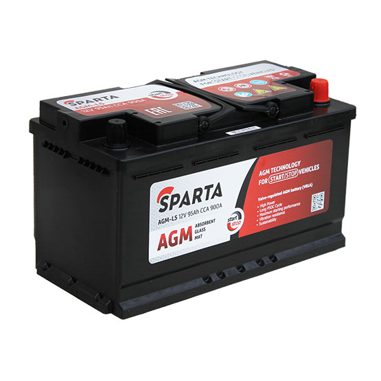 Sparta AGM L-5 95 A/h 900 A R+ 353x175x190 мм - 1