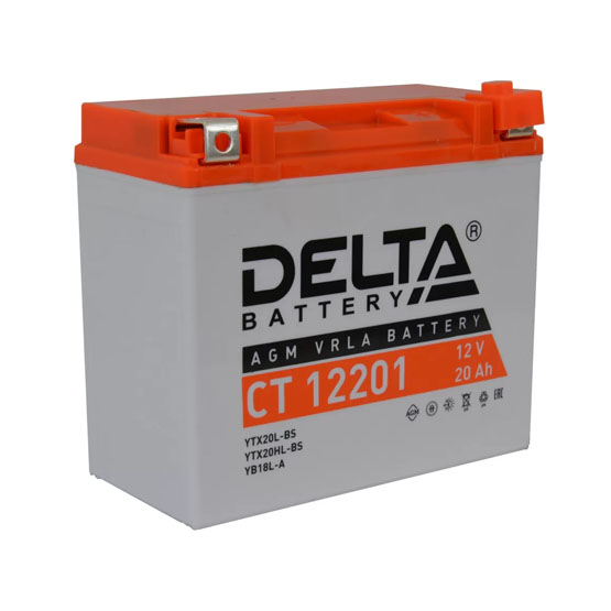 Delta AGM СТ 12201 20 A/h 270 A R+ 175x87x155 мм - 1