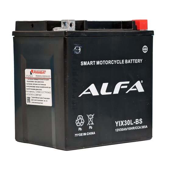 Alfa YIX30L-BS 30 A/h 385 A R+ 166x128x173 мм - 2