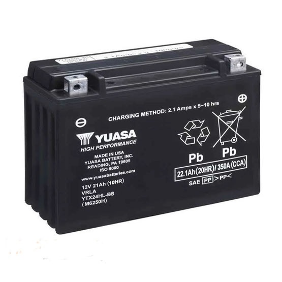 YUASA YTX24HL-BS 21 A/h 350 A R+ 205x87x162 мм - 1