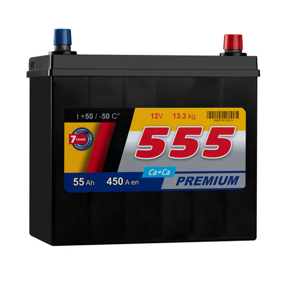 555 Asia 55 A/h 450 A R+ 238x128x220 mm - 1