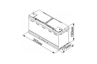 Rocket AGM 105 A/h 950 A R+ 393x175x190 мм - 2