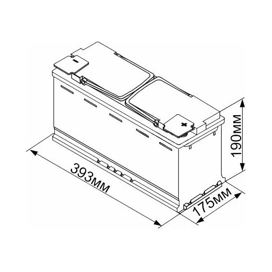 Rocket AGM 105 A/h 950 A R+ 393x175x190 мм - 2