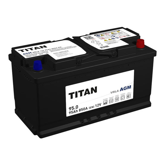 Titan AGM L5 95 A/h 850 A R+ 353x175x190 мм - 1