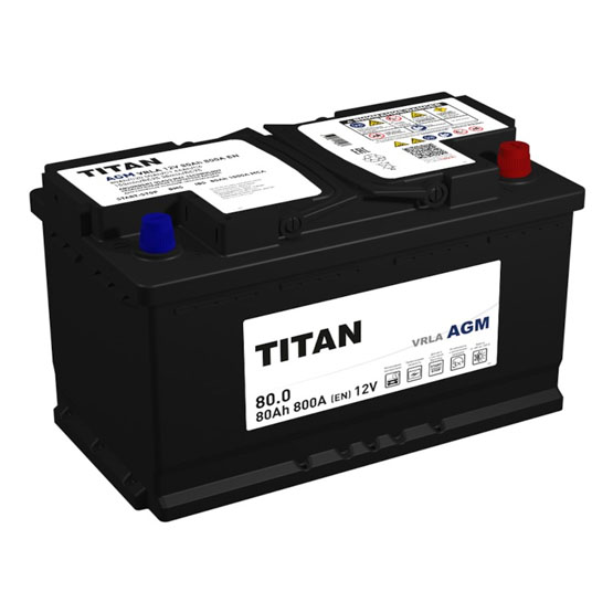 Titan AGM L4 80 A/h 800 A R+ 315x175x190 мм - 1