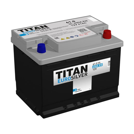 Titan Eurosilver L2 61 A/h 600 A R+ 242х175х190 мм - 1