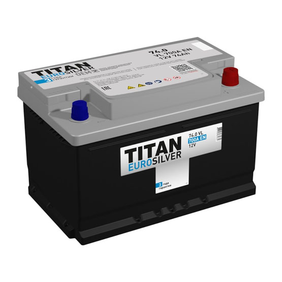 Titan Eurosilver LB3 74 A/h 700 A R+ 278x175x175 мм - 1