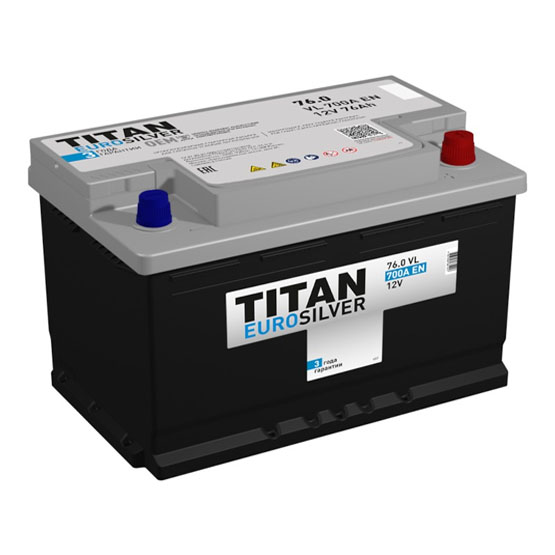 Titan Eurosilver L3 76 A/h 700 A R+ 278x175x190 мм - 1