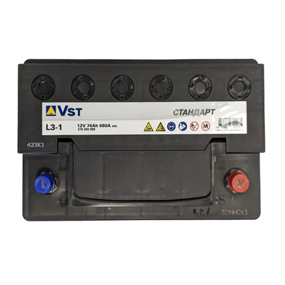 VST Стандарт L3-1 74 A/h 680 A R+ 278x175x190 мм - 3