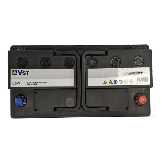VST Стандарт L5-1 100 A/h 820 A R+ 353x175x190 мм - 2