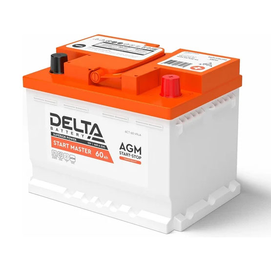 Delta Start Master AGM 60 A/h 660 A R+ 242x175x190 мм - 1