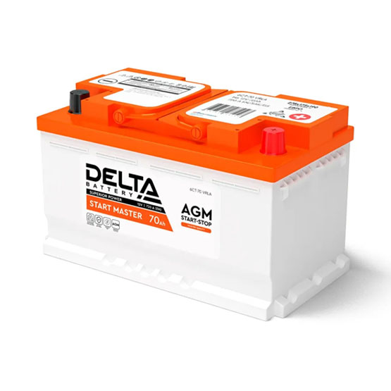 Delta Start Master AGM 70 A/h 760 А R+ 278x175x190 мм - 1