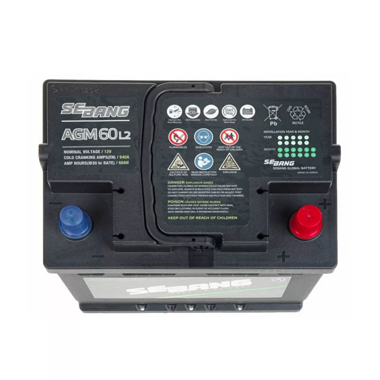 SeBang AGM L2 60 A/h 640 А R+ 242x175x190 мм - 2