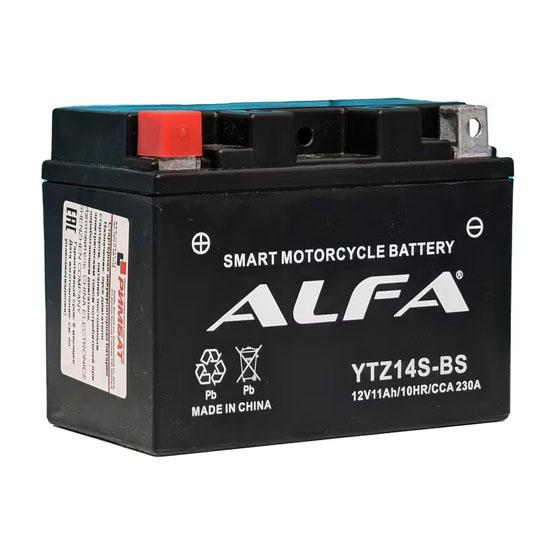 Alfa YTZ14S-BS 11 A/h 230 A L+ 150x88x110 мм - 3