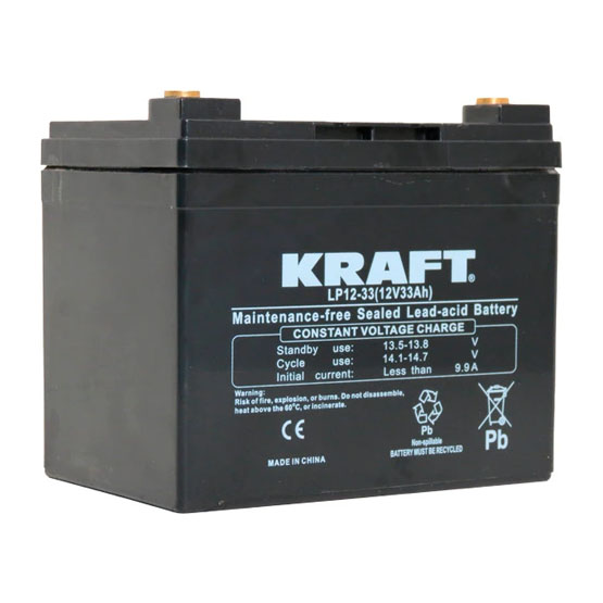 Kraft 12V-33 AH (12В/33 А·ч) 195×130×164 мм - 2