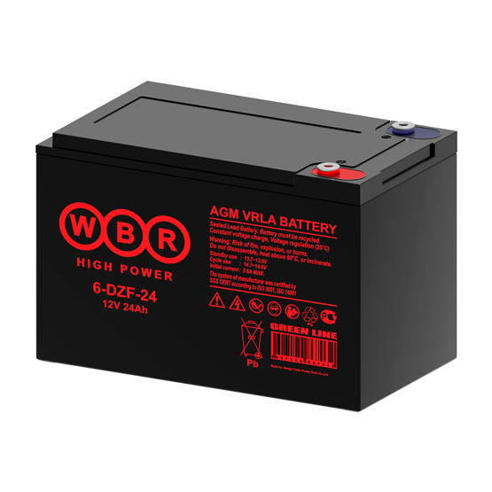Аккумулятор WBR 6-DZF-24 (12В/24 А·ч) - 1